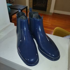 Henry Ferrera Marsala 100 Water Resistant Ankle Rain Boots Blue sz 40 NEW